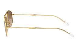 Shop Ray-Ban Unisex Oval Sunglasses in Gold online.
