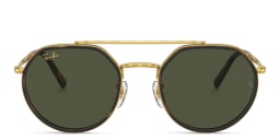 Shop Ray-Ban Unisex Irregular Sunglasses in Legend Gold online.