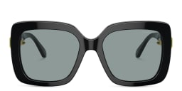 Shop Swarovski Crystal-Embellished Oversized Square Sunglasses in Black online.