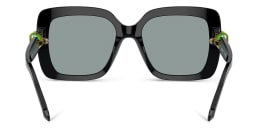 Shop Swarovski Crystal-Embellished Oversized Square Sunglasses in Black online.