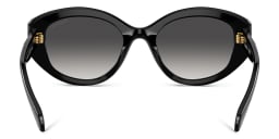 Shop Swarovski Crystal-Embellished Irregular Sunglasses in Black online.