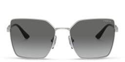 Shop Vogue Eyewear Square Sunglasses in Silver online.