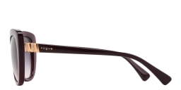Shop Vogue Eyewear Logo Lettering Cat-Eye Sunglasses in Transparent Cherry online.