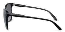 Shop Vogue Eyewear Logo-Print Cat-Eye Sunglasses in Black online.