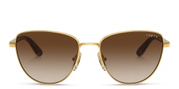 Shop Vogue Eyewear Cat-Eye Sunglasses in Gold/Brown Gradient online.