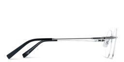 Shop TRICE Logo Rimless Round Eyeglasses in Silver online.