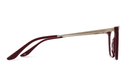 Shop TRICE Logo Cat-Eye Eyeglasses in Burgundy online.