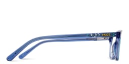 Shop TRICE Logo Kids Square Eyeglasses in Transparent Blue online.