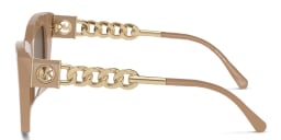 Shop Michael Kors Cat-Eye Sunglasses in Beige online.
