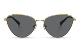 Shop Michael Kors Cat-Eye Sunglasses in Gold/Dark Grey Solid online.