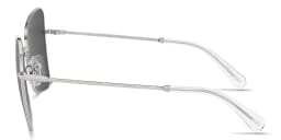 Shop Swarovski Crystal-Embellished Oversized Cat-Eye Sunglasses in Silver online.