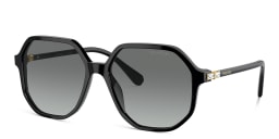 Shop Swarovski Crystal-Embellished Irregular Sunglasses in Black online.