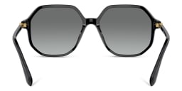Shop Swarovski Crystal-Embellished Irregular Sunglasses in Black online.