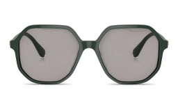 Shop Swarovski Rhinestone-Embellished Oversized Irregular Sunglasses in Green online.