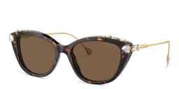 Shop Swarovski Crystal-Embellished Cat-Eye Sunglasses in Havana online.