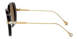 Shop Swarovski Crystal-Embellished Oversized Square Sunglasses in Havana online.
