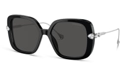 Shop Swarovski Crystal-Embellished Oversized Square Sunglasses in Black online.