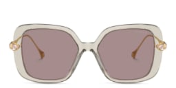 Shop Swarovski Crystal-Embellished Oversized Square Sunglasses in Brown/Violet online.