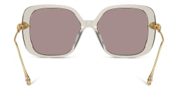 Shop Swarovski Crystal-Embellished Oversized Square Sunglasses in Brown online.