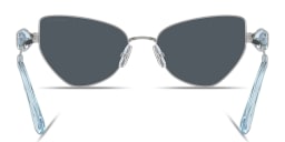 Shop Swarovski Crystal-Studded Irregular Sunglasses in Silver online.
