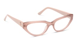 Shop Guess Logo Cat-Eye Eyeglasses in Pink online.