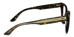 Shop Calvin Klein Logo Cat-Eye Eyeglasses in Tortoise online.