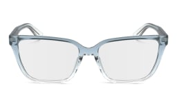 Shop Calvin Klein Logo Rectangle Eyeglasses in Blue online.