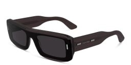 Shop Calvin Klein Logo Unisex Rectangle Sunglasses in Purple online.
