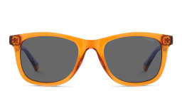 Shop Polaroid Kids Logo Kids Square Sunglasses in Orange/Grey online.
