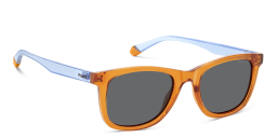 Shop Polaroid Kids Logo Kids Square Sunglasses in Orange online.