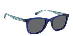 Shop Polaroid Kids Logo Kids Square Sunglasses in Blue online.