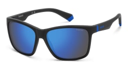 Shop Polaroid Kids Logo Kids Rectangle Sunglasses in Black online.