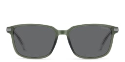 Shop Polaroid Logo Square Sunglasses in Green online.