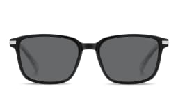 Shop Polaroid Engraved Logo Square Sunglasses in Black online.