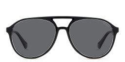 Shop Polaroid Logo Unisex Aviator Sunglasses in Black online.