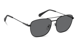 Shop Polaroid Engraved Logo Square Sunglasses in Matte Black online.