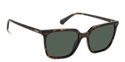 Shop Polaroid Logo Square Sunglasses in Havana online.