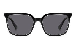 Shop Polaroid Logo Square Sunglasses in Black Crystal/Grey online.