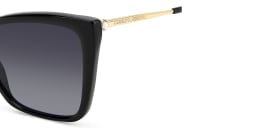 Shop Carolina Herrera Rhinestone-Embellished Cat-Eye Sunglasses in Black online.