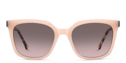 Shop Carolina Herrera Logo Square Sunglasses in Pink/Brown online.