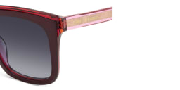 Shop Carolina Herrera Logo Square Sunglasses in Red online.