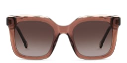 Shop Carolina Herrera Logo Square Sunglasses in Brown/Brown online.