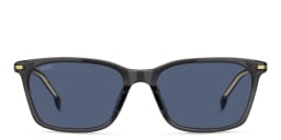 Shop Hugo Boss Logo Rectangle Sunglasses in Grey online.