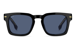 Shop Hugo Boss Logo Square Sunglasses in Brown online.