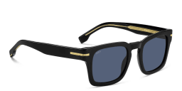 Shop Hugo Boss Logo Square Sunglasses in Brown online.