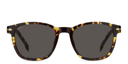 Shop Hugo Boss Logo Square Sunglasses in Tortoise online.