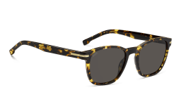 Shop Hugo Boss Logo Square Sunglasses in Tortoise online.