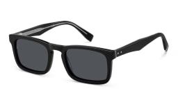Shop Tommy Hilfiger Logo Rectangle Sunglasses in Black online.