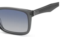 Shop Tommy Hilfiger Logo Rectangle Sunglasses in Grey online.