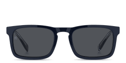 Shop Tommy Hilfiger Logo Rectangle Sunglasses in Blue online.